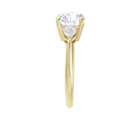 Load image into Gallery viewer, Three-Stone Engagement Ring with Pear Side Diamonds
