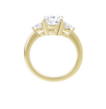 Load image into Gallery viewer, Three-Stone Engagement Ring with Pear Side Diamonds
