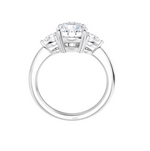 Load image into Gallery viewer, Three-Stone Engagement Ring with Pear Side Diamonds
