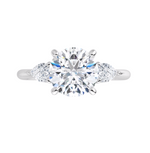 Load image into Gallery viewer, Three-Stone Engagement Ring with Pear Side Diamonds
