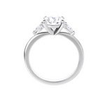 Load image into Gallery viewer, Three-Stone Engagement Ring with Pear Side Diamonds
