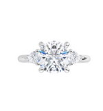Load image into Gallery viewer, Three-Stone Engagement Ring with Pear Side Diamonds
