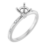Load image into Gallery viewer, Round Engagement Ring with Set Diamonds
