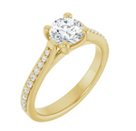 Load image into Gallery viewer, Round Engagement Ring with Set Diamonds
