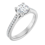 Load image into Gallery viewer, Round Engagement Ring with Set Diamonds
