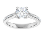 Load image into Gallery viewer, Round Engagement Ring with Set Diamonds
