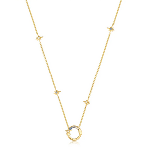 Gold Star Chain Charm Connector Necklace