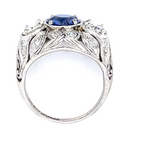 Load image into Gallery viewer, Art Deco Sapphire and Diamond Three Stone Ring
