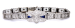 Load image into Gallery viewer, 14K White Gold Art Deco Diamond Bracelet
