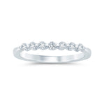 Load image into Gallery viewer, 14K Shared Prong Wedding Band with Diamonds
