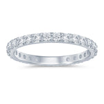 Load image into Gallery viewer, 14K Wedding Eternity Band with Diamonds
