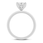Load image into Gallery viewer, 14K Emerald Cut Hidden Halo Wedding Ring with Diamonds
