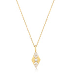 Load image into Gallery viewer, Gold Pearl Geometric Pendant Necklace
