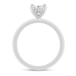 Load image into Gallery viewer, 14K Oval Cut Hidden Halo Wedding Ring with Diamonds
