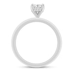 Load image into Gallery viewer, 14K Pear Cut Hidden Halo Wedding Ring with Diamonds
