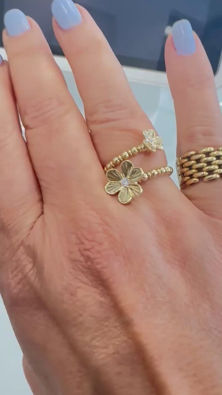 Flex Wrap Double Flower Ring