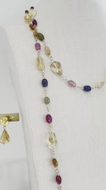 Load and play video in Gallery viewer, Sapphire &amp; Citrine Necklace - Long
