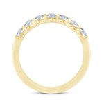 Load image into Gallery viewer, 14K Shared Prong Wedding Band with Diamonds
