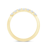 Load image into Gallery viewer, 14K Shared Prong Wedding Band with Diamonds
