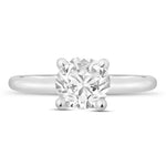 Load image into Gallery viewer, 14K Round Cut Hidden Halo Wedding Ring with Diamonds
