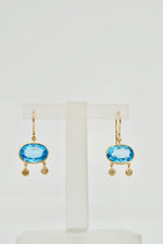 Load image into Gallery viewer, Oval Topaz Earrings
