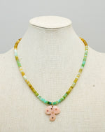 Load image into Gallery viewer, Happy Mushroom Necklace - Pink Quartz

