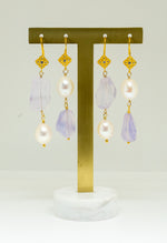 Load image into Gallery viewer, Lavender Amethyst &amp; Freshwater Pearl Earrings
