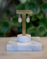 Load image into Gallery viewer, Opal and Pink Tourmaline Earrings

