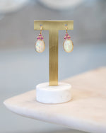 Load image into Gallery viewer, Opal and Pink Tourmaline Earrings
