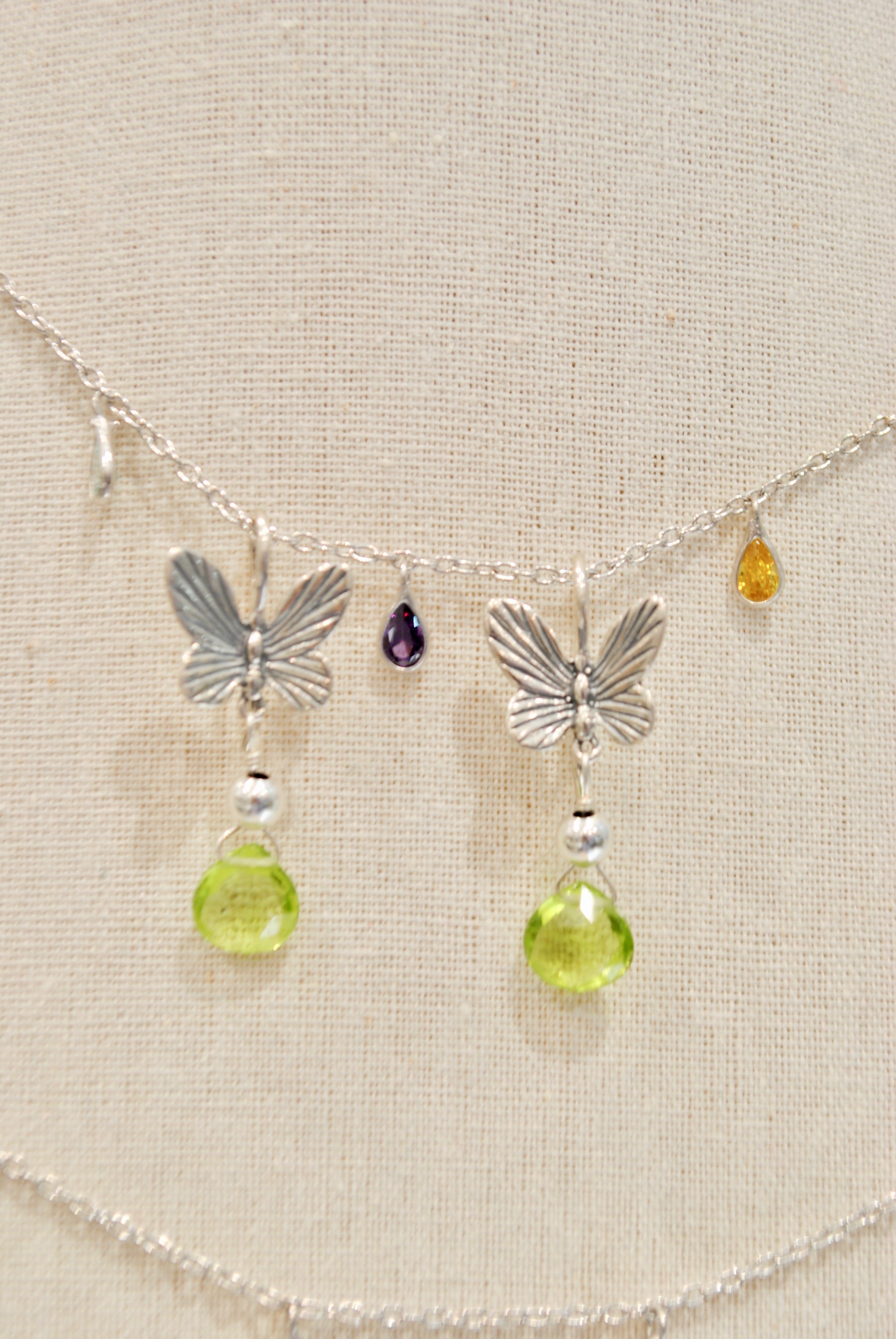 NICE Dream Butterfly Sterling Silver And Bronze Amethyst And Pearl