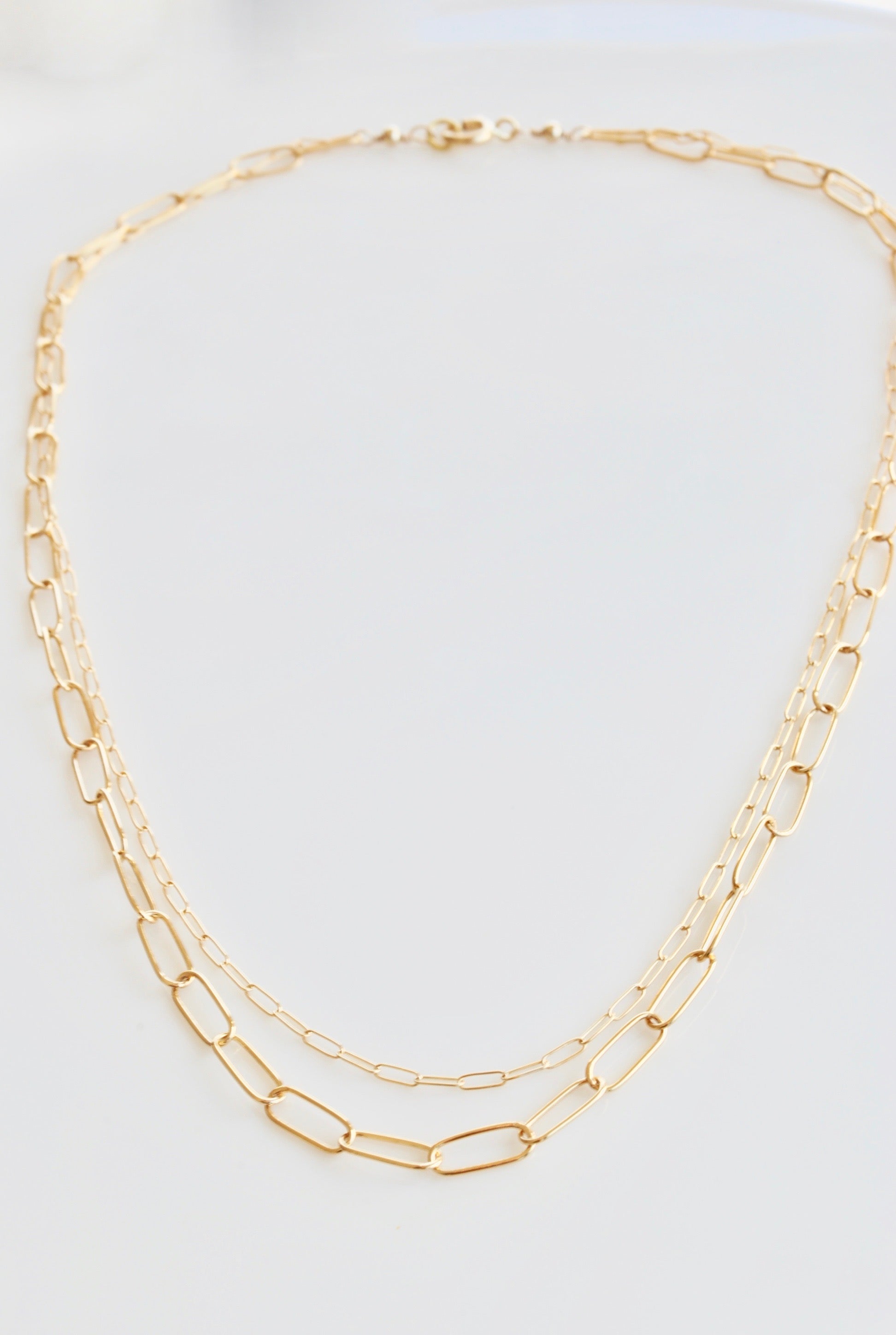 Double Paperclip And Rope Chain Double Paperclip Chain – Royan Jewelry