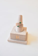 Load image into Gallery viewer, 14K Emerald and Diamond Wrap Ring
