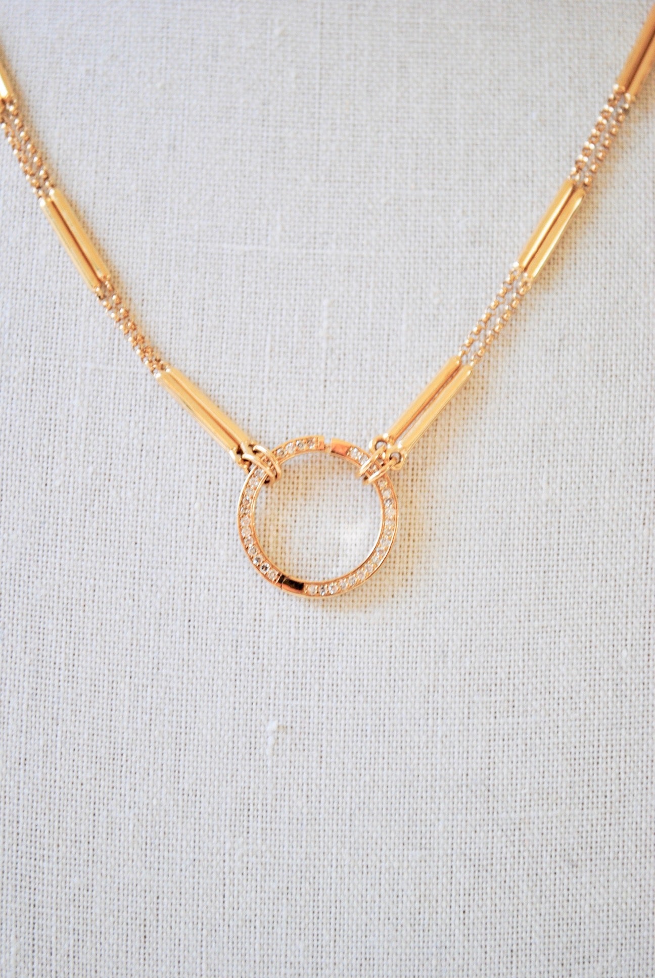14K and Diamond Double Chain Necklace