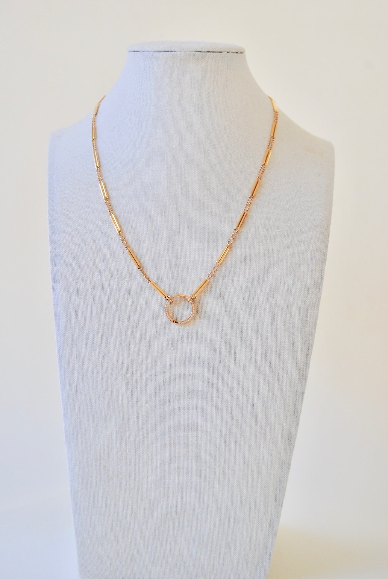 14K and Diamond Double Chain Necklace