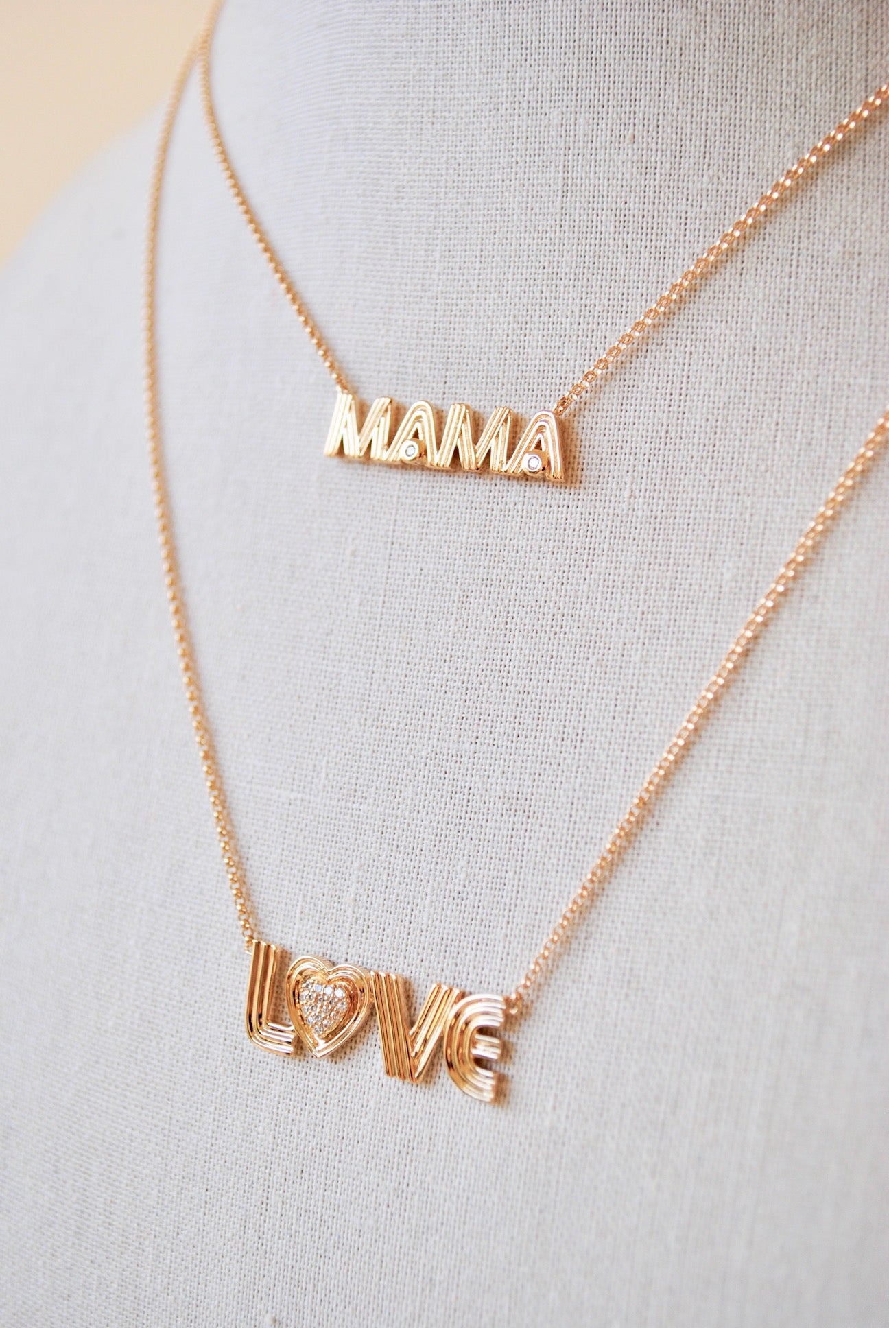 14K and Diamond Love Heart Necklace