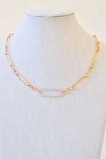 Load image into Gallery viewer, 14K and Diamond Paperclip Chain Necklace
