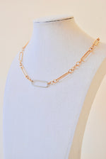Load image into Gallery viewer, 14K and Diamond Paperclip Chain Necklace
