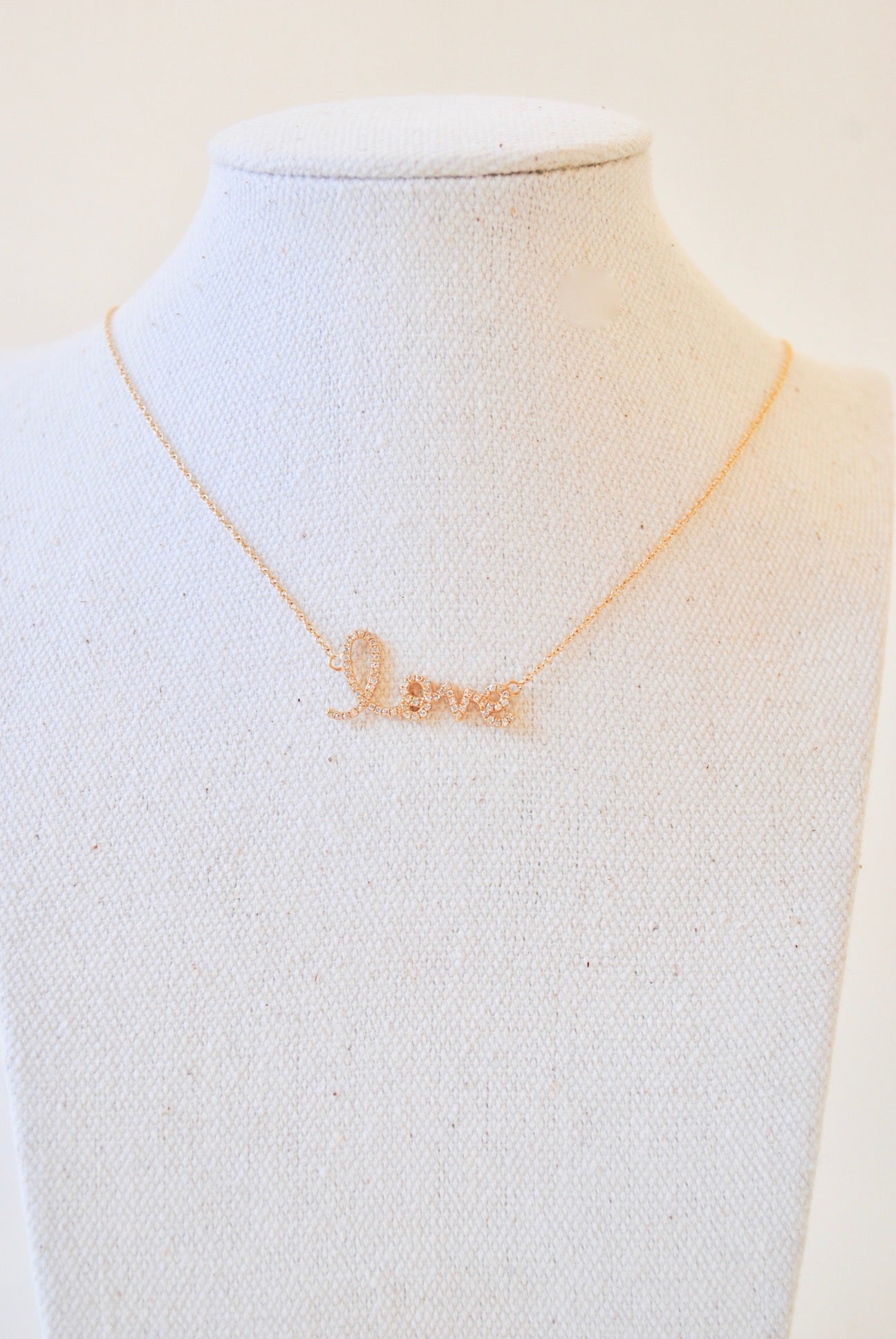 14K and Diamond Love Necklace