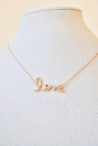 14K and Diamond Love Necklace