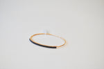 Load image into Gallery viewer, 14K &amp; Black Diamond Oval Bangle Bracelet
