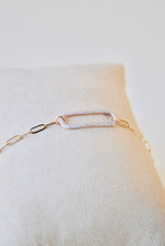 Load image into Gallery viewer, 14K &amp; Diamond Paper Clip Bracelet
