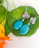 Load image into Gallery viewer, Blue Turquoise Earrings
