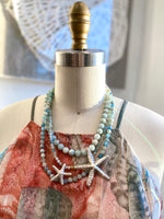 Load image into Gallery viewer, Ariel Aquamarine Necklace - 3 Strand
