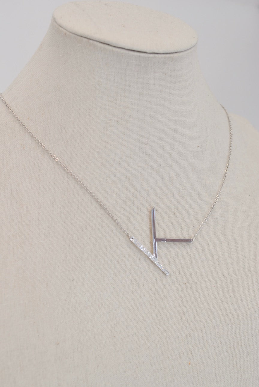 Ready to Ship - Personalized Initial Necklace with Baguette Diamonds –  ARTEMER