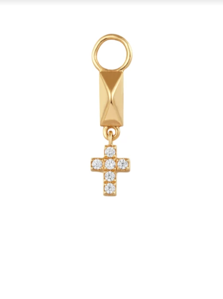 Christa Diamond Cross Dangle Charm
