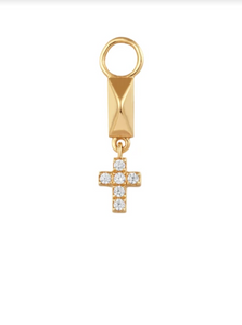 Christa Diamond Cross Dangle Charm