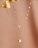 Load image into Gallery viewer, Rehana Diamond Padlock Necklace

