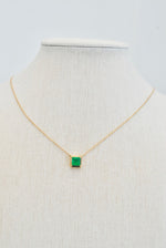 Load image into Gallery viewer, Emerald Square Pendant Necklace

