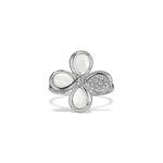 Load image into Gallery viewer, Flower Ring with Mother of Pearl and Diamonds
