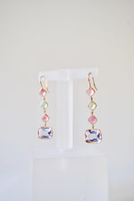 Load image into Gallery viewer, 18K Kunzite and Tourmaline long Earrings
